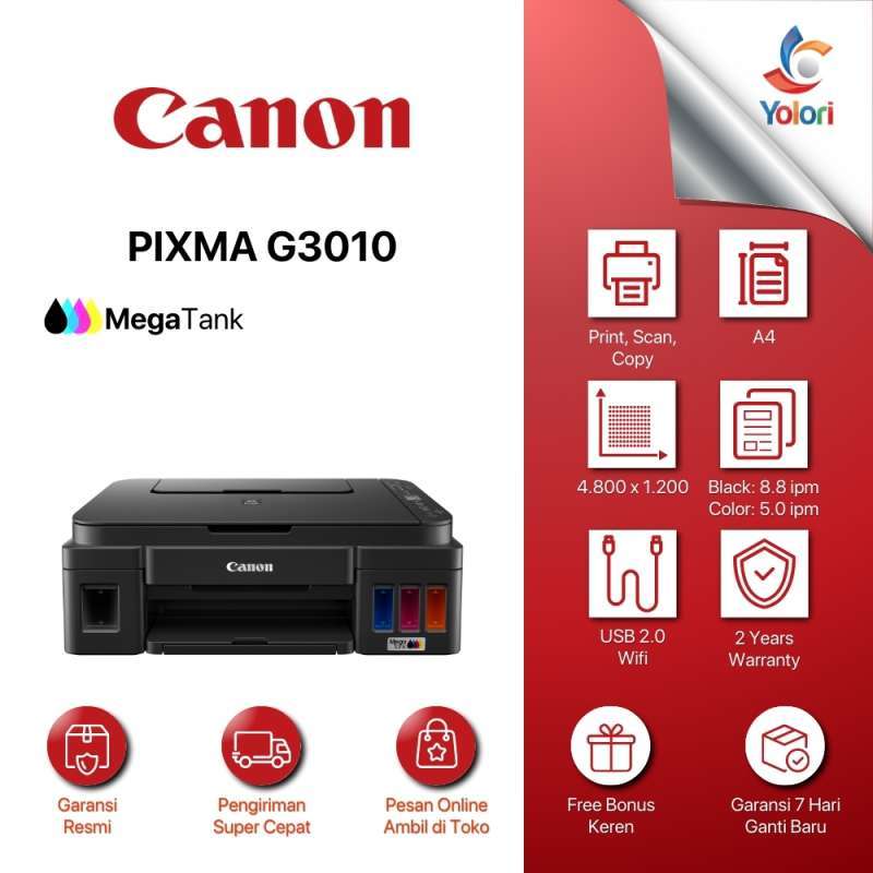 Jual Canon Pixma G3010 Ink Tank Di Seller Yolori Flagship Store ...