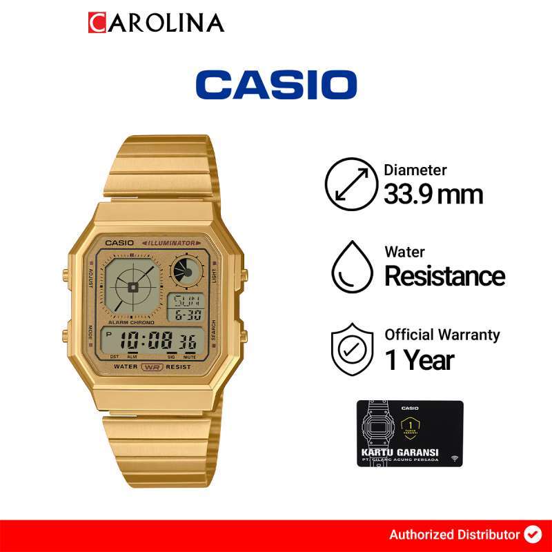Casio Ae1200 Gold Promo Jam Casio A168WEGB Black Gold Stenlis