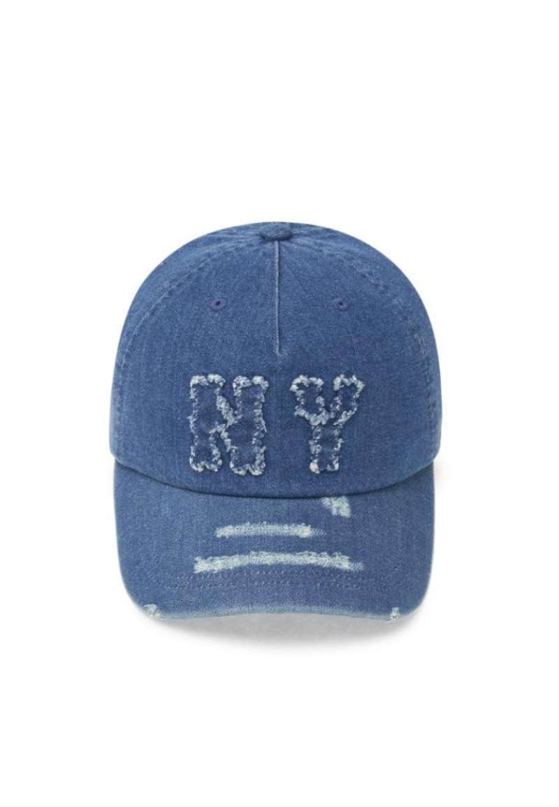 MLB■Denim Cooper Unstruck Ball Cap■送料込 Promo Mlb Korea Denim Coopers Mega Logo New York Yankees