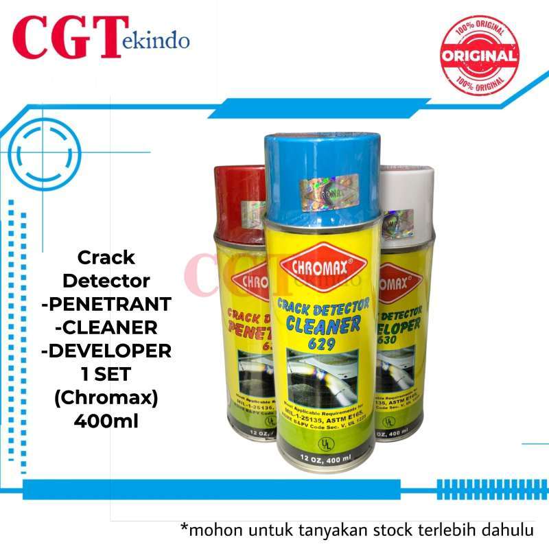 Jual Crack Detector Chromax 1 Set - Cleaner Penetrant Developer 400ml ...
