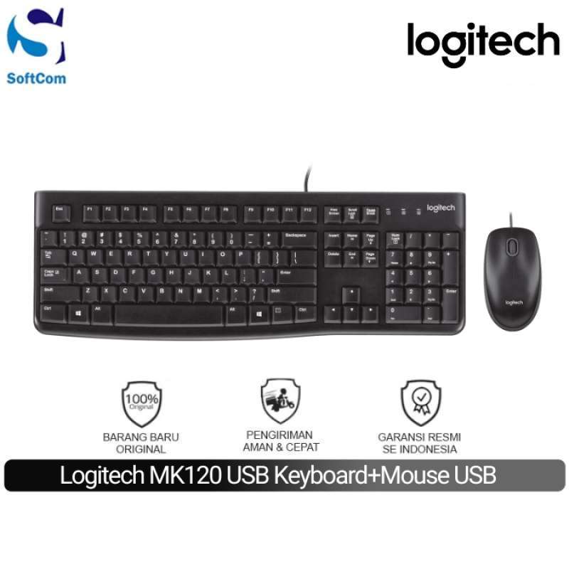 Keyboard Logitech MK120+Mouse USB