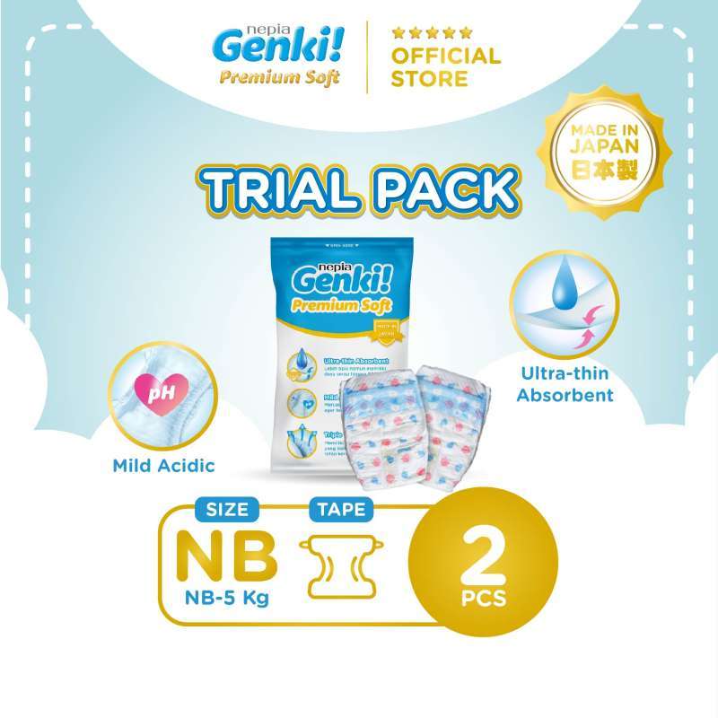 Genki Premium Soft Popok Nepia Genki Newborn Jual (trial Pack