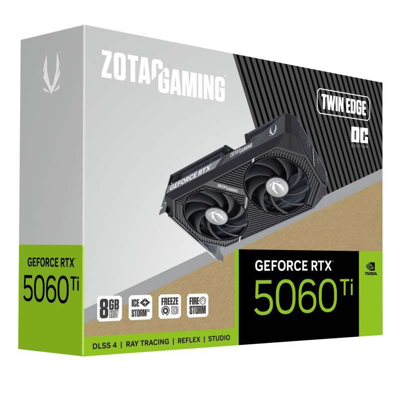 VGA Card ZOTAC GAMING GeForce RTX 5060 Ti 8GB Twin Edge OC 8GB GDDR7