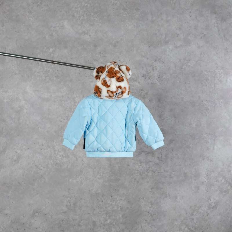 Teddy Bear Moschino Padded Jacket Moschino Kid-Teen Black Hooded