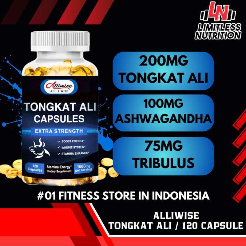 Jual Alliwise Usa Tongkat Ali 1600mg - 120 Capsule Support Energy ...