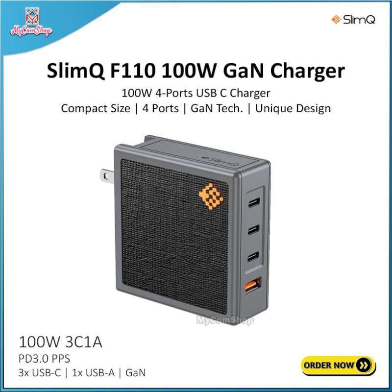 SLIMQ F110 3C1A GAN CHARGER 100W USB C CHARGER CHARGING STATION FOR  LAPTOP TABLET PHONES CONSOLE