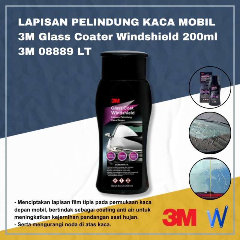 Jual Pelapis Pelindung Kaca Mobil 3m Glass Coater Windshield 200ml