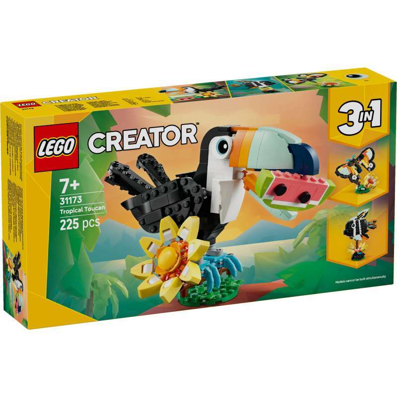 LEGO Creator 31173 Wild Animals: Tropical Toucan (225 Pieces) Mainan Balok  (7 Tahun+)