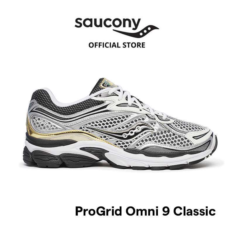 Sepatu Lifestyle Pria dan Wanita SAUCONY Shoes ProGrid Omni Classic  Silver Gold
