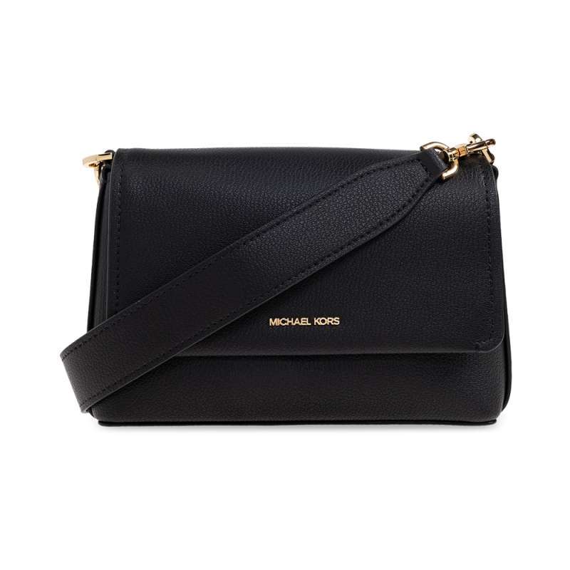 Promo Michael Kors Nessa Small Leather Crossbody Bag Black Diskon