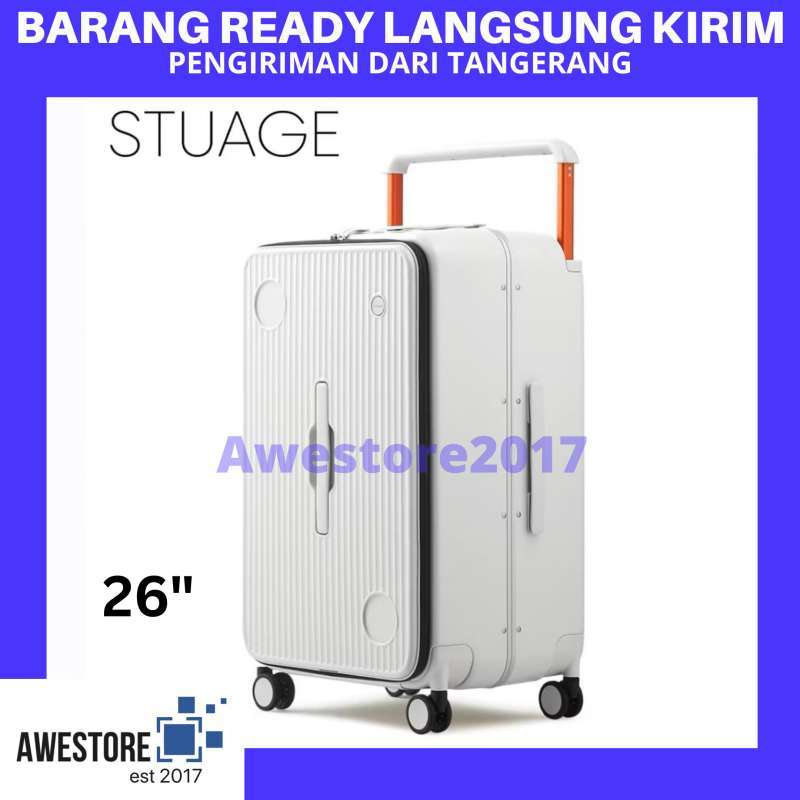 S2601 STUAGE Koper Suitcase Bagasi Luggage Travel 26 Inch Wide Trolley  Handle Top Load
