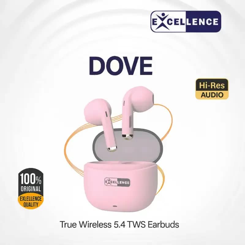 EXCELLENCE Handsfree Bluetooth TWS V5.4 dengan Smart Touch dan Speaker 13mm, Desain Mini Compact; Ideal untuk Mendengarkan Musik dan Panggilan