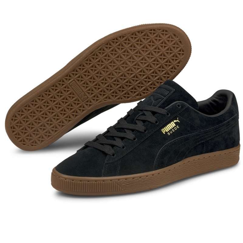 Promo Puma Sepatu Sneakers Suede Gum Black-gum 381174 01 Diskon 50