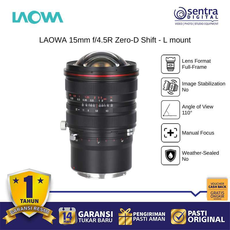 Jual Venus Optics Laowa 15mm Zero-d Shift Lens Leica L