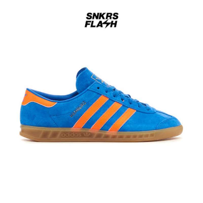 Sepatu Sneakers Wanita ADIDAS HAMBURG BLUE BIRD SOLAR ORANGE IH5471