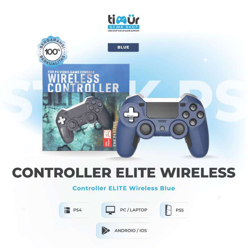 Timur Game Shop Elite Wireless Bluetooth Controller with Macro Remap and Turbo for PS4, PS5, PC, Android, and IOS. Perfect for Gamers Seeking Custom Control