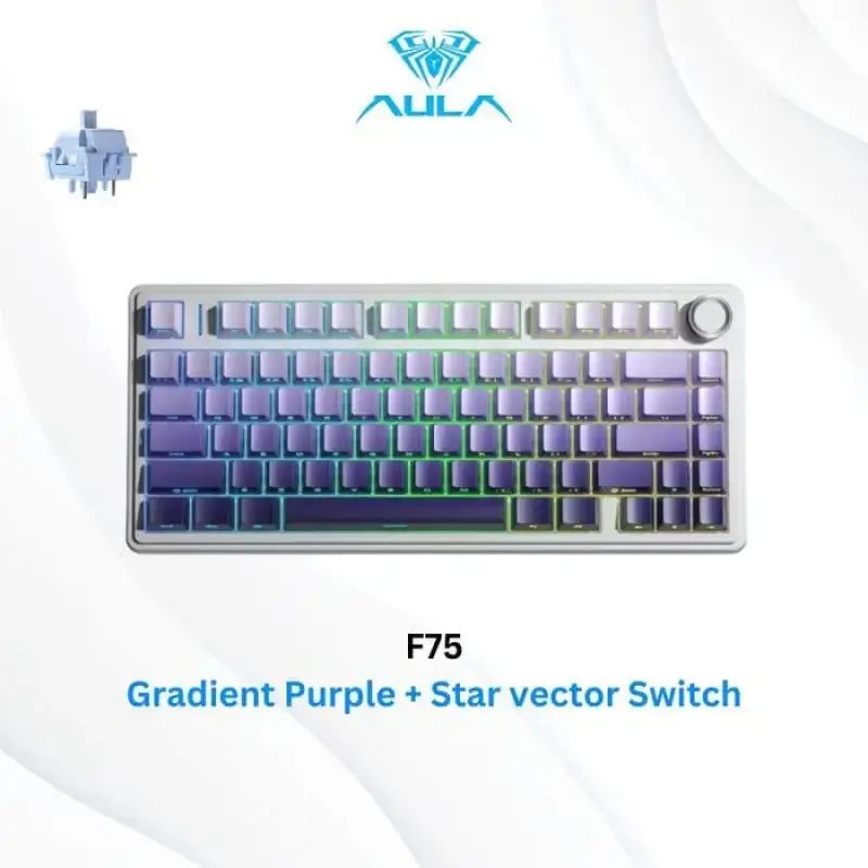 Jual Aula F75 F-75 Wireless Mechanical Gaming Keyboard Rgb Backlit 3 ...