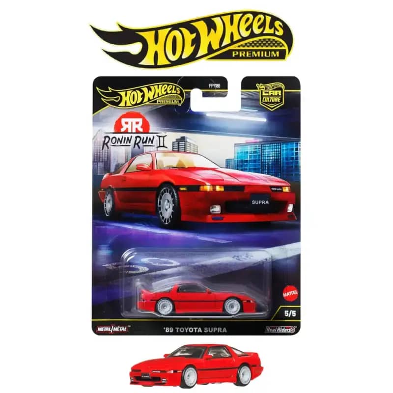 Hot Wheels Premium 89 Toyota Supra Merah Ronin Run II Mobil Balap