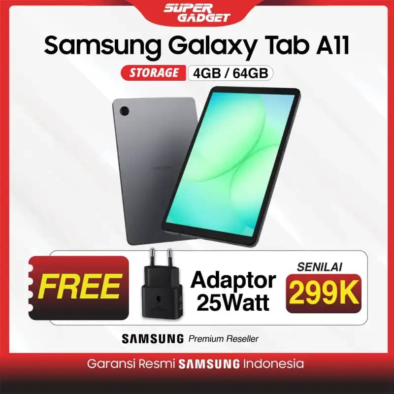 Samsung Galaxy Tab A11 8.7 Inch untuk Semua Kalangan dengan Helio G99 dan Face Recognition, Ideal untuk Koneksi WiFi dan 4G serta Penyimpanan 64GB