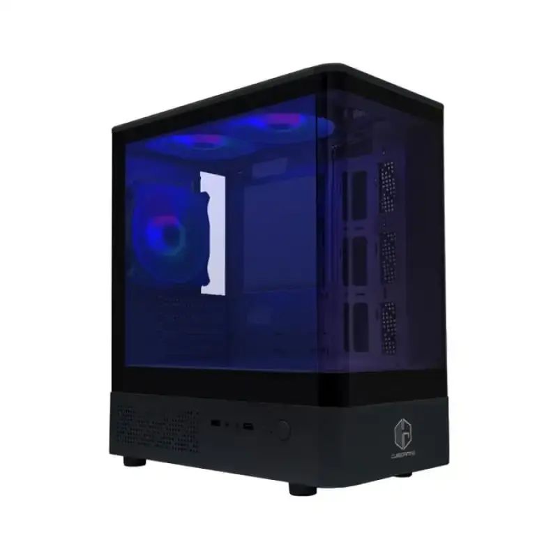 Case Left Jual Cube Gaming Clarix Black - Matx Gaming Case - Panoramic View ...