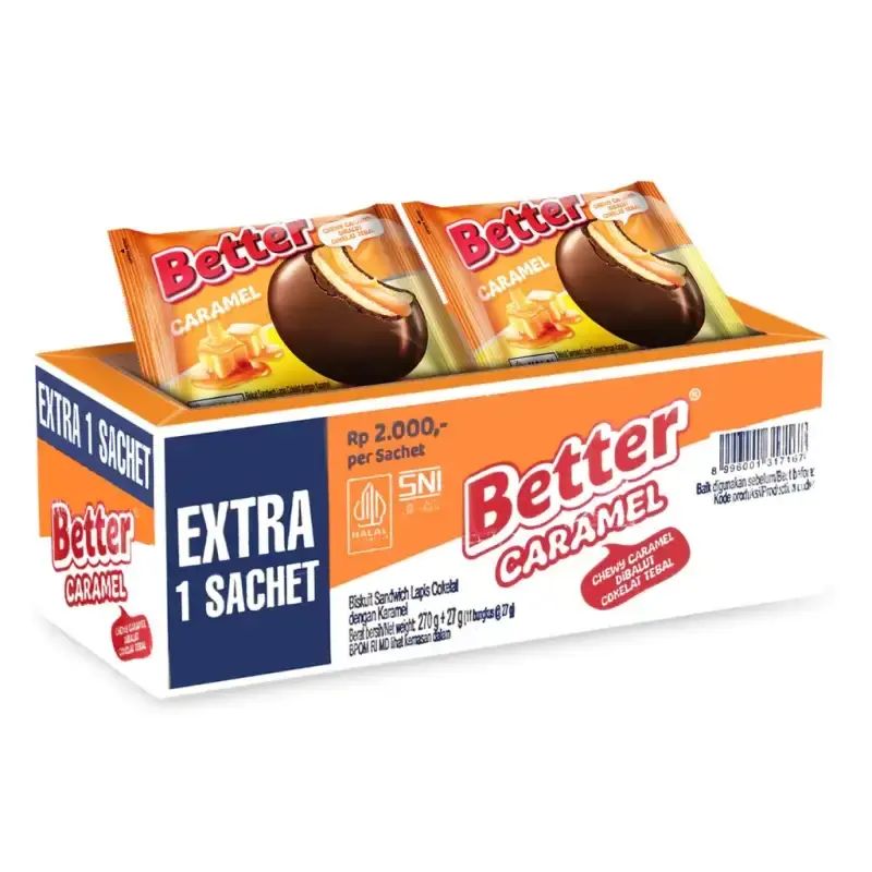 Promo Better Sandwich Caramel [27g/ 10 Sachet/ Box) Diskon 31% Di ...