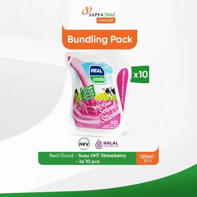Serial Rasa Strawberry Promo Real Good Susu Uht Rasa Sereal Strawberry 125ml - Isi 10 Pcs ...