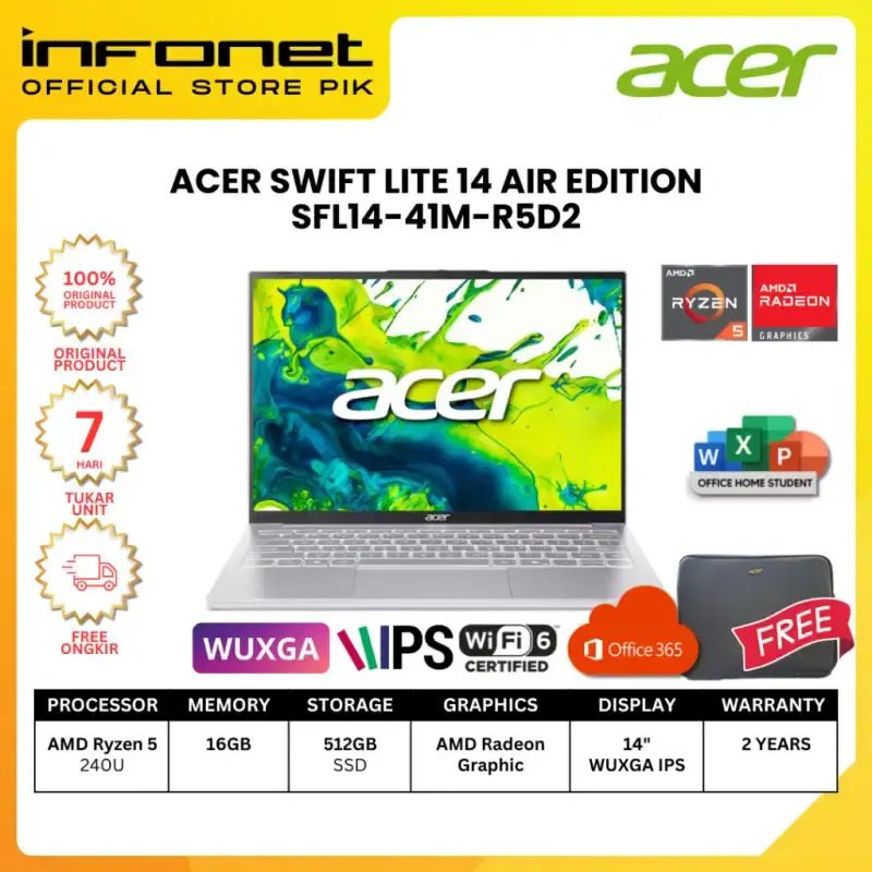 Promo Acer Swift Lite 14 Air Edition Sfl14-41m-r5d2 Ryzen 5 240u 16gb ...