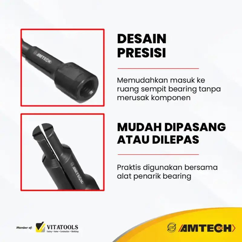 Jual Amtech Tracker Bearing Puller Set 3 Pcs Spare Parts Mata Treker ...