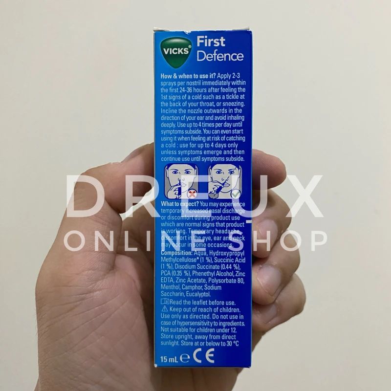 Jual [import] Vicks First Defence Nasal Spray 15ml / Box Made In ...