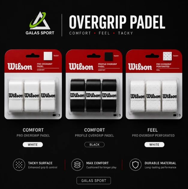 Wison Overgrip For Racket Jual Wilson Overgrip Pro Comfort/perforated Feel White For Padel Racket ...