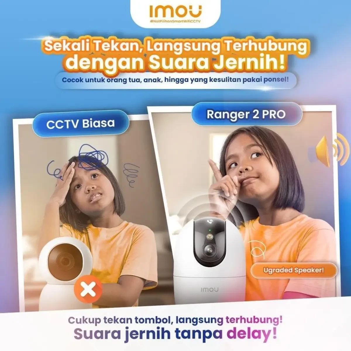 Jual Imou Ranger 2 Pro 5mp 3k Smart Cctv Wifi Pan Tilt Ip Camera Ai ...