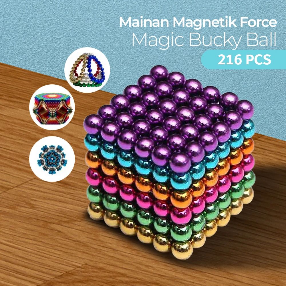 ANTSMAG Mainan Magnetik Force Magic Bucky Ball Leisure Time 3mm 216PCS - 203