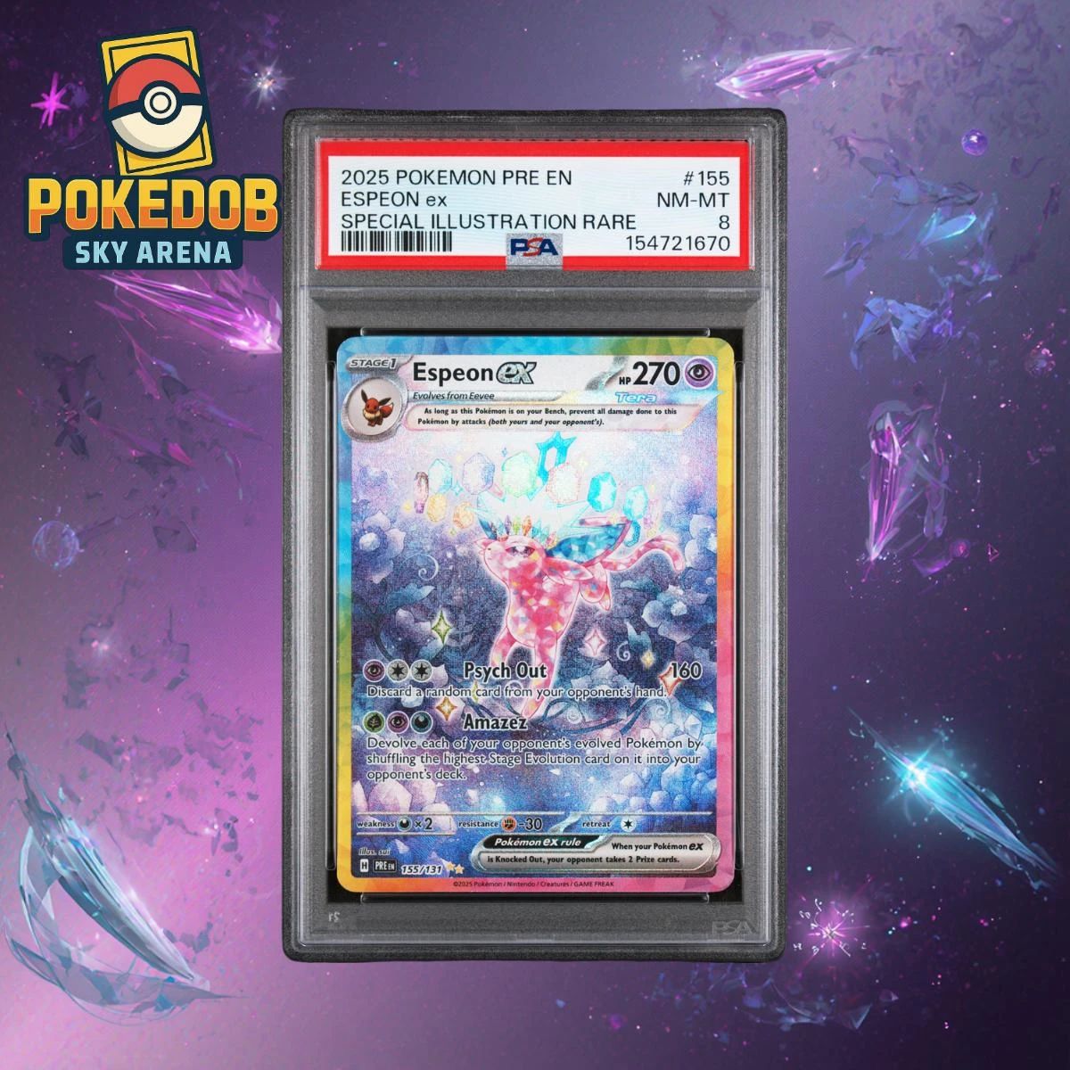 Promo Espeon Ex Psa 8 Prismatic Evolutions #155/131 English