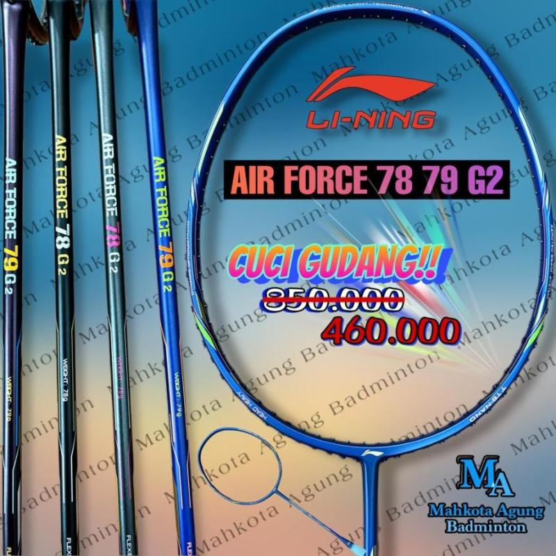 raket badminton lining li ning AIR FORCE 78 79 G2 5U Original big sale