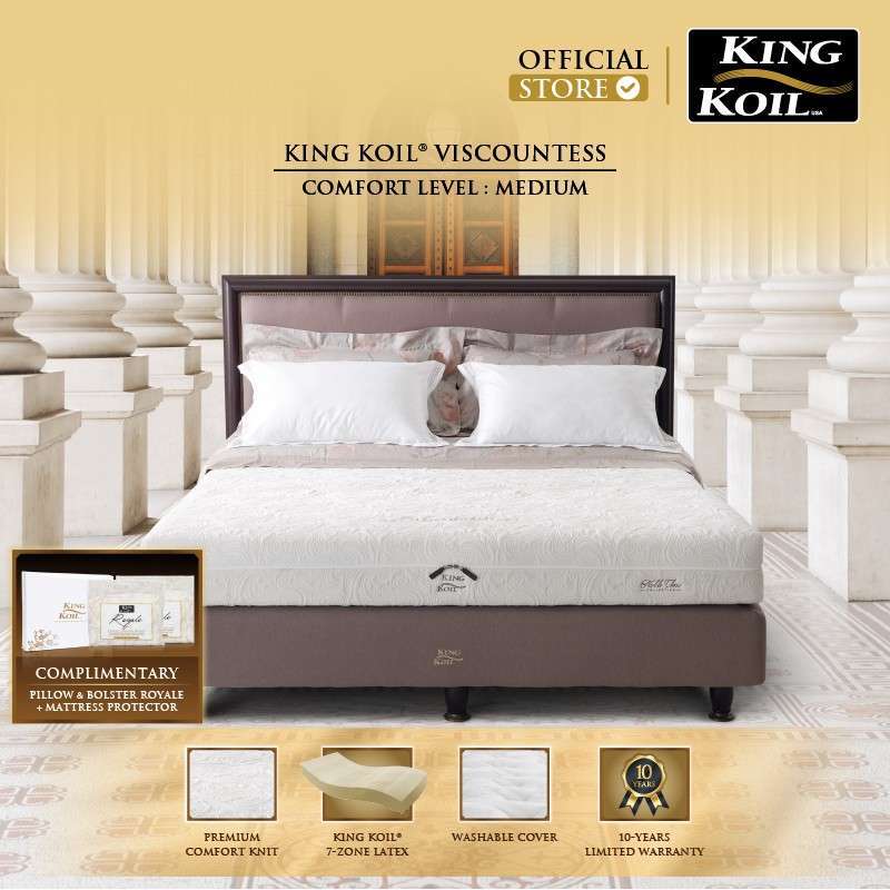 King Koil Viscountess Kasur Latex Bed [Mattress Only]