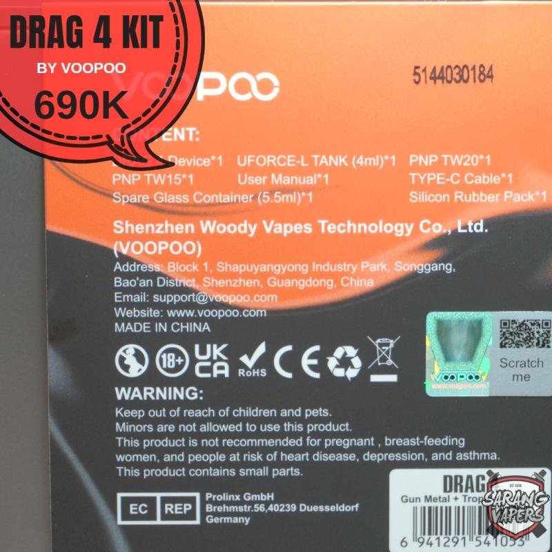 Jual Drag 4 Kit By Voopoo Di Seller Sarangvapers - Kemanggisan, Kota  Jakarta Barat | Blibli
