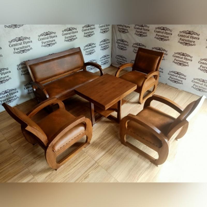 Kursi Meja Tamu Sofa Kayu Jati Sedan Klasik Furniture Asli Jepara