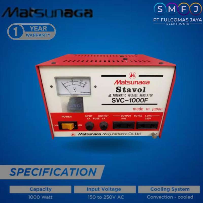 Jual Stabilizer 1000 Watt Stavol Matsunaga SVC1000F Original GARANSI