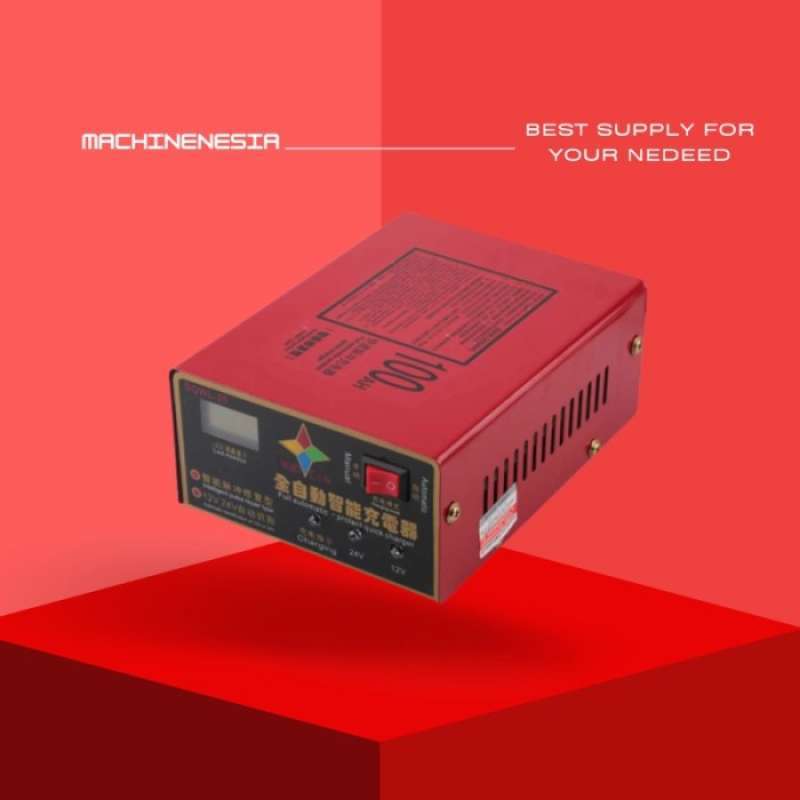 Promo Cas Aki Mobil Motor Truk Kapal Otomatis 12V 24V 100Ah / Charger