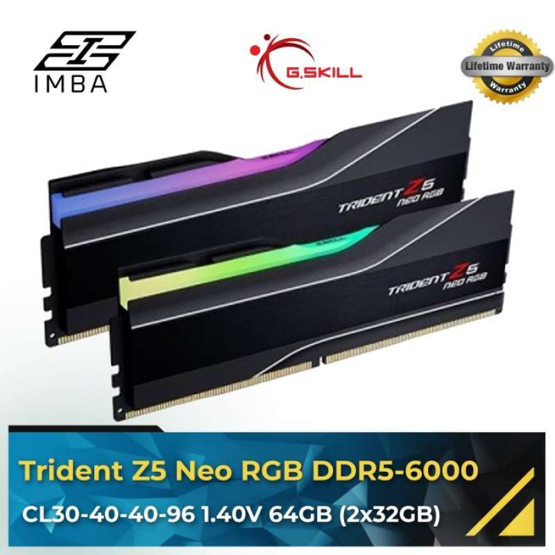Promo G.Skill Trident Z5 Neo RGB 64GB (2x32GB) DDR5 6000MHz [RAM ...