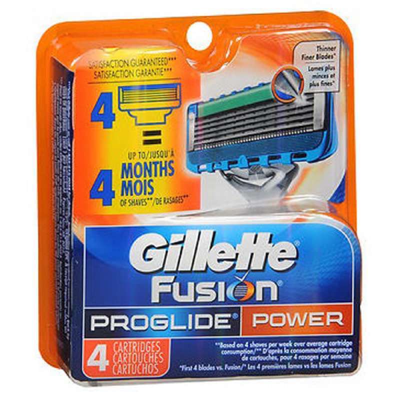 Promo Gillette Fusion Proglide Power Cartridges, 4 each Diskon 20% di ...