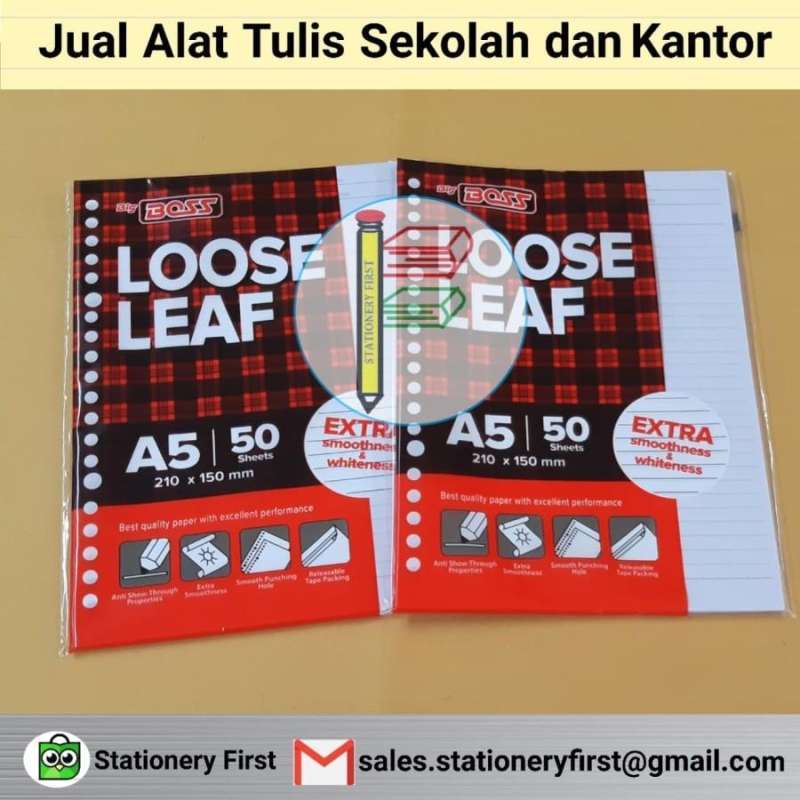 Jual Loose Leaf Kertas File Binder A5 isi 50 lembar di Seller ...