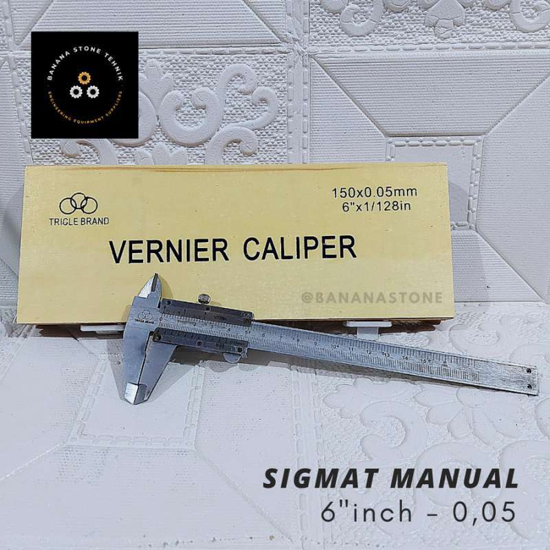 Jual JANGKA SORONG MANUAL VERNIER CALIPER SIGMAT BESI MANUAL 6 INCH 0