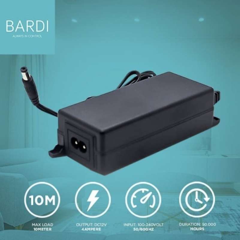 Promo Bardi Adaptor Led Strip 4A 10 Meter - Adapter Led Lampu Hias ...