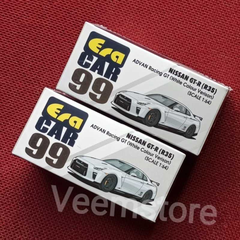 Era Nissan GT-R R35 Advan Racing GT Bianco - Modello In Diecast 1/64 Edizione Limitata 960 Pezzi