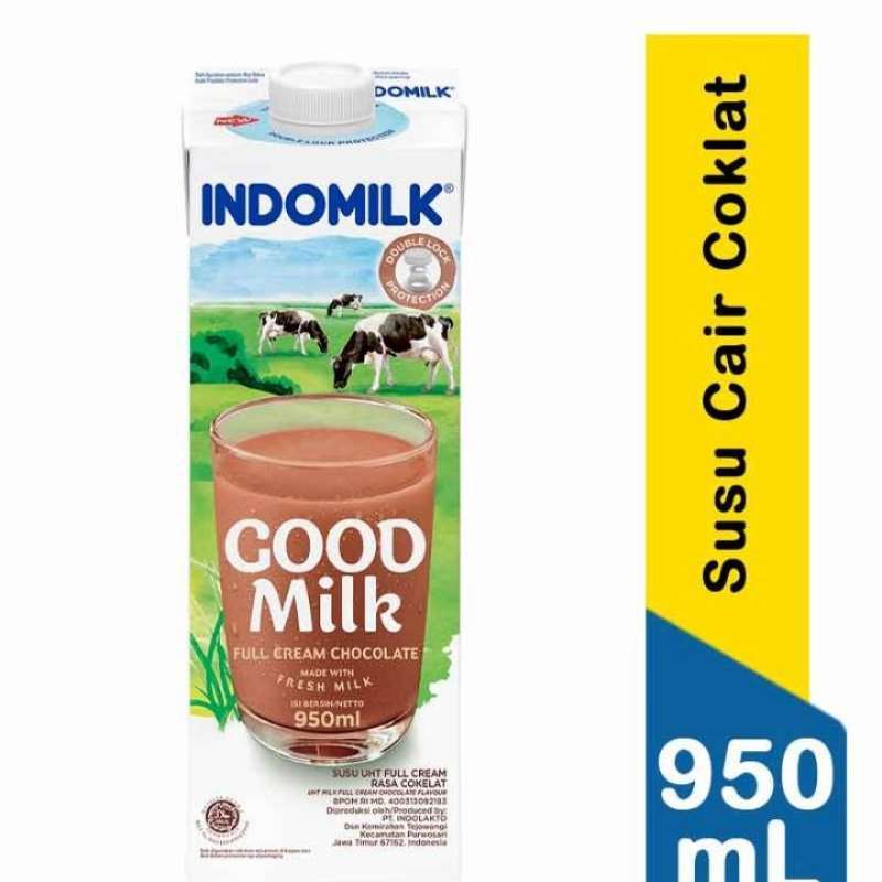 Jual indomilk uht good milk full cream chocolate 950 ml di Seller Kedai