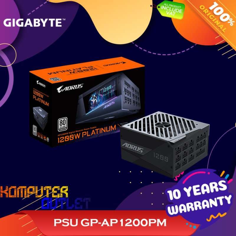 Jual GIGABYTE PSU AORUS P1200W 80+ PLATINUM MODULAR 1200 WATT - GP ...