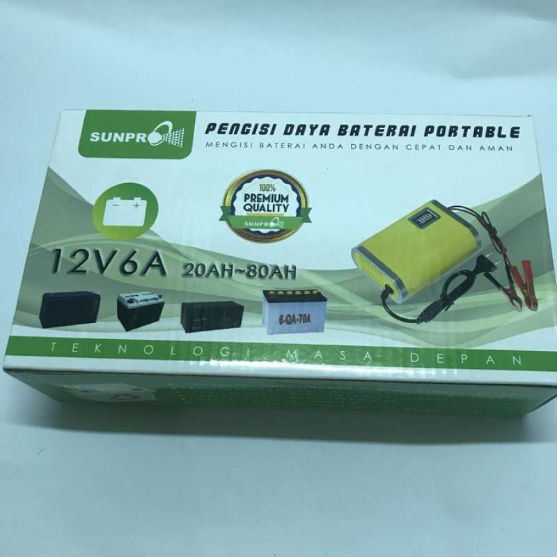Promo Cas Aki 12V 6A Alat Cas Aki 12V 6A Charger Aki 12V 6A Sunpro