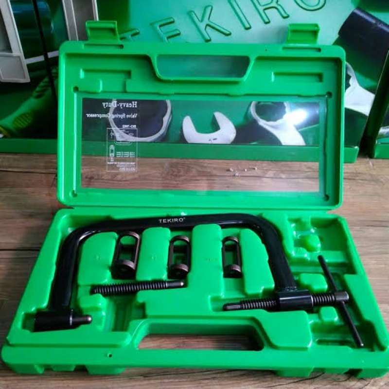 Promo Tekiro Heavy Duty Valve Spring Compressor Treker Klep Mesin set