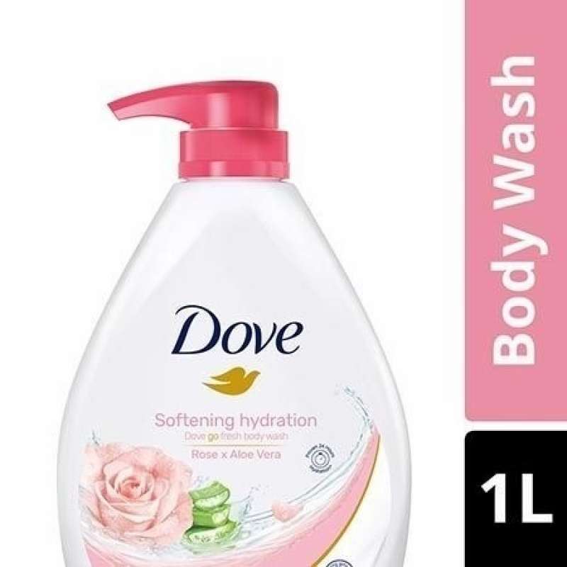 Promo Dove body wash rose x aloe vera 1 liter Diskon 33 di Seller